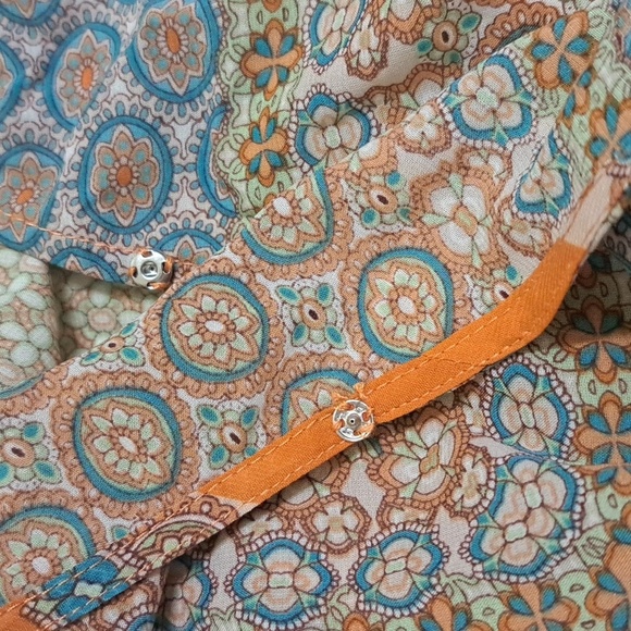 NWT Aakaa Medium LONG Two Layer Elegant Multicolor Maxi Dress - Picture 3 of 6